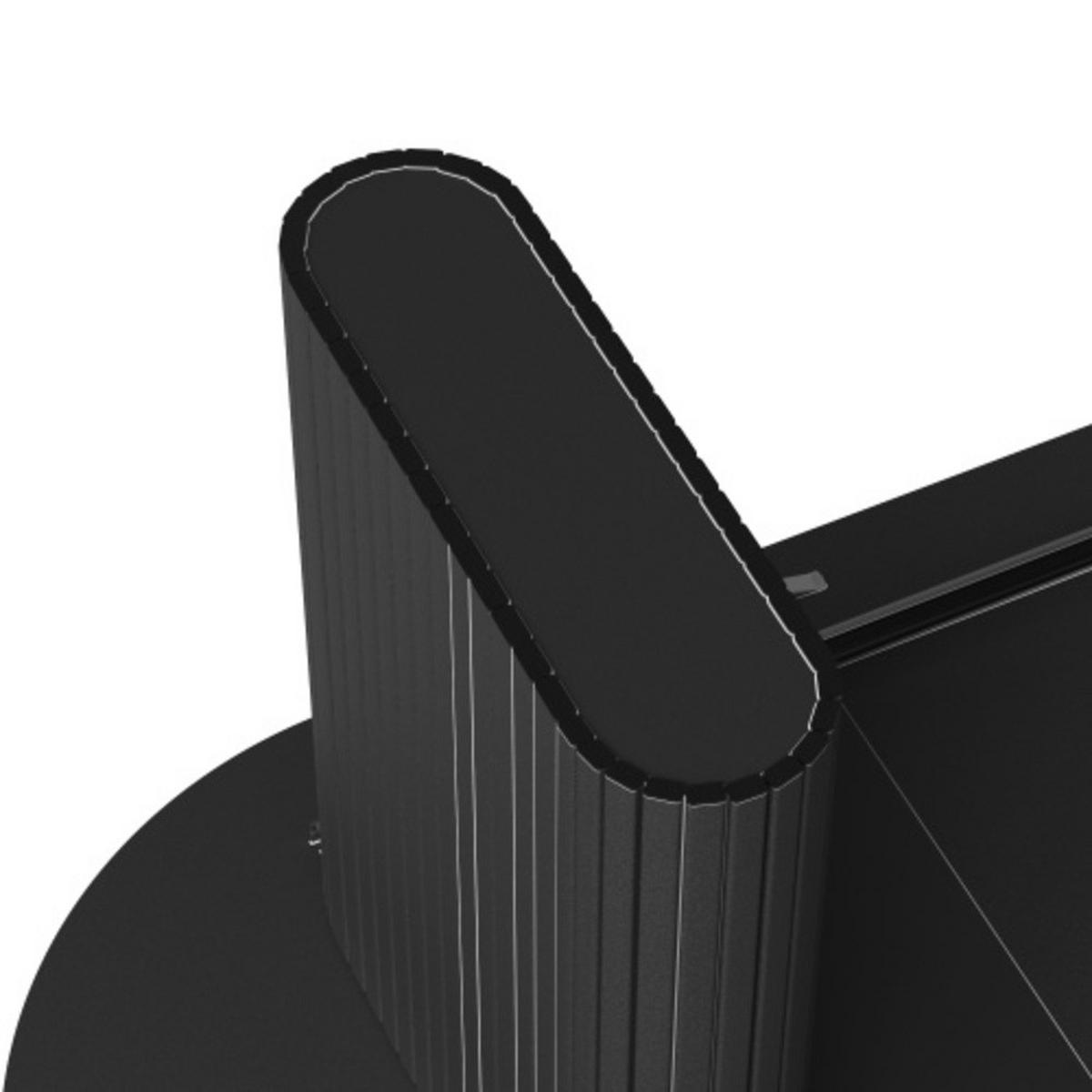 ESSTISCH Ausziehbarer120-160×80×75,5 cm aus MDF und Metall mit strukturierten Metallbeinen, schwarz - Schwarz, Holzwerkstoff (160/80/75.5cm) - Luhomfu