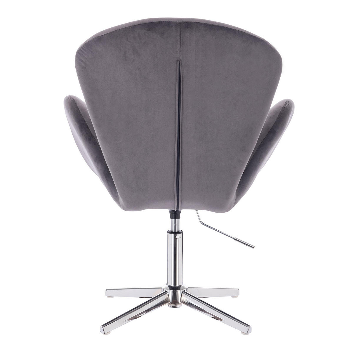 LOUNGESESSEL BROOX Samt Dunkelgrau - Anthrazit/Silberfarben, Textil/Metall (70/105/56cm) - SVITA