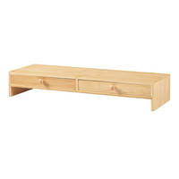 MONITORSTÄNDER Hallstahammar - Naturfarben, Holz (18/56/9.5cm) - [en.casa]