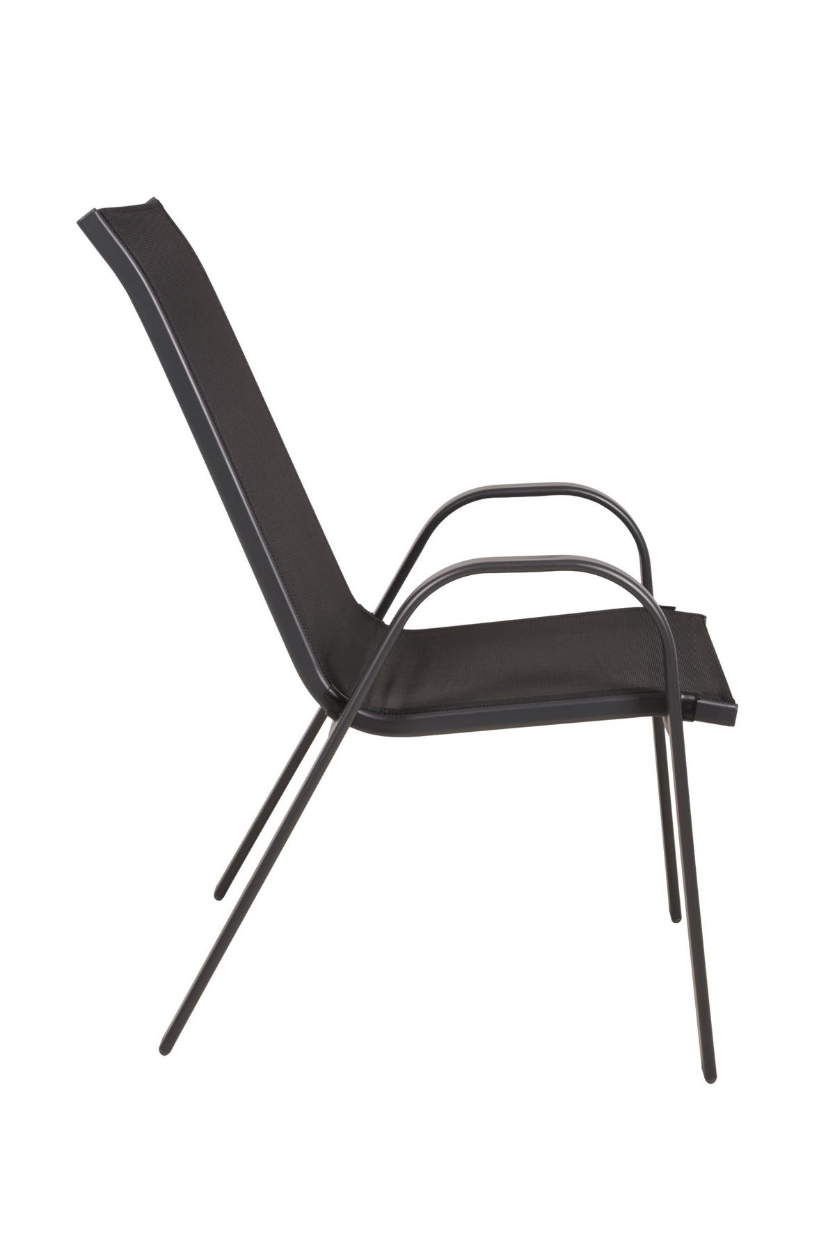 GARTENSTUHL 2er Set Ilse Stapelstuhl - Schwarz, Kunststoff (55/94/73cm) - DELUKE