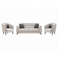 SITZGARNITUR Acapulco, Beige Stellvariante 2+1+1 - Beige, Holzwerkstoff/Kunststoff (174/87/98cm)