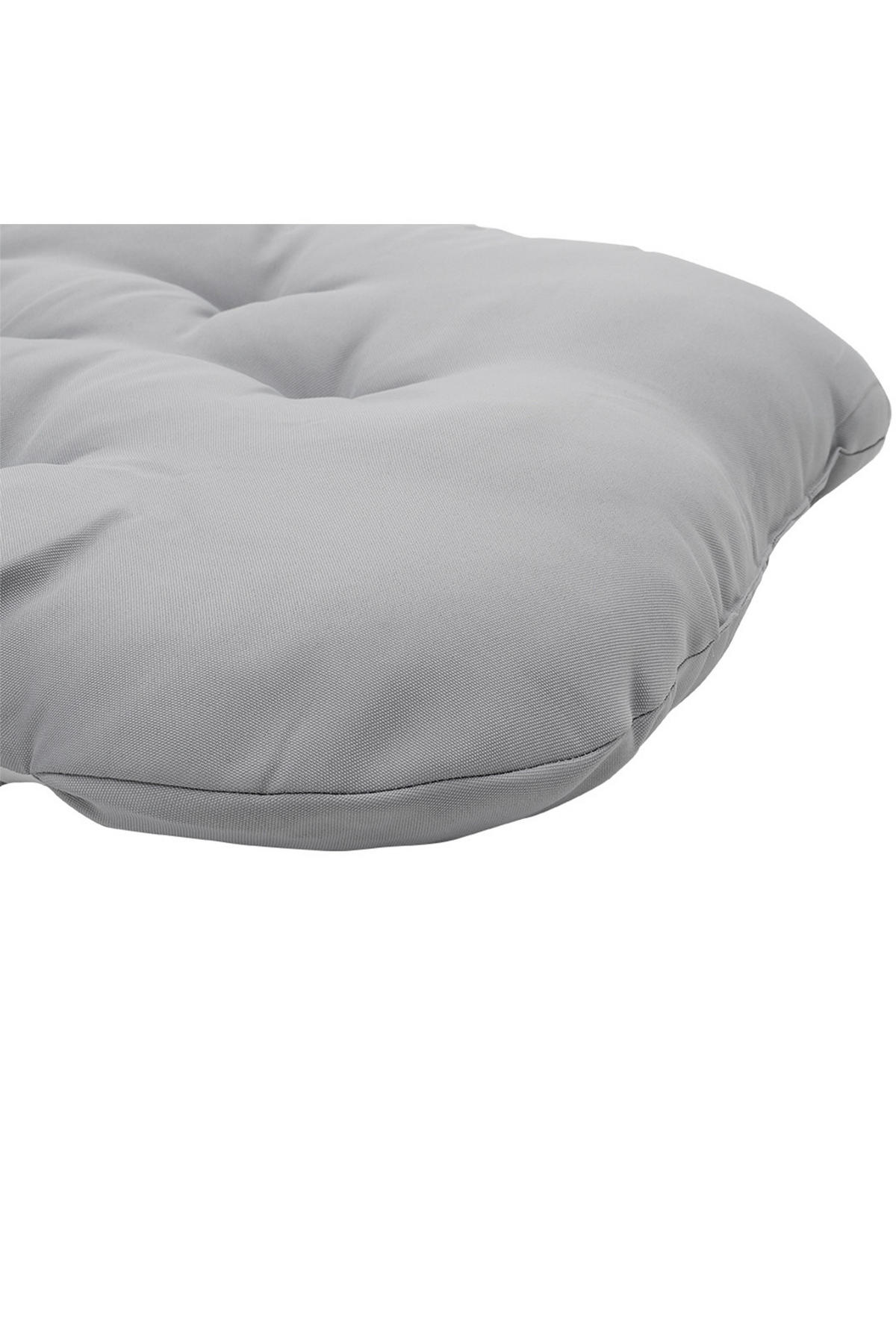 SITZKISSEN aus in Hellgrau für Schaukelstühle rutschfest Gestepptes 120 x 60 cm - Grau, Textil (60/120cm) - Livingandhome