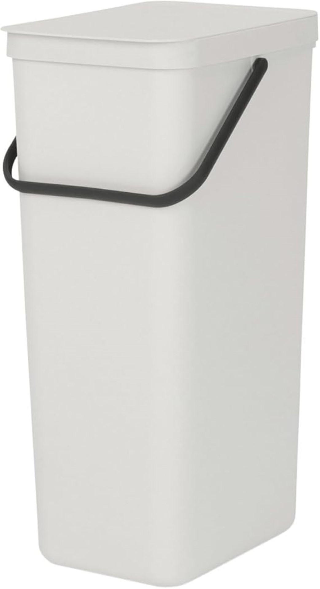 MÜLLEIMER Mit Stay Open Deckel 40 Liter 62 x 26,8 x 34,5 cm Kunststoff Hellgrau - Grau, Kunststoff (26.8/62/34.5cm) - PROREGAL
