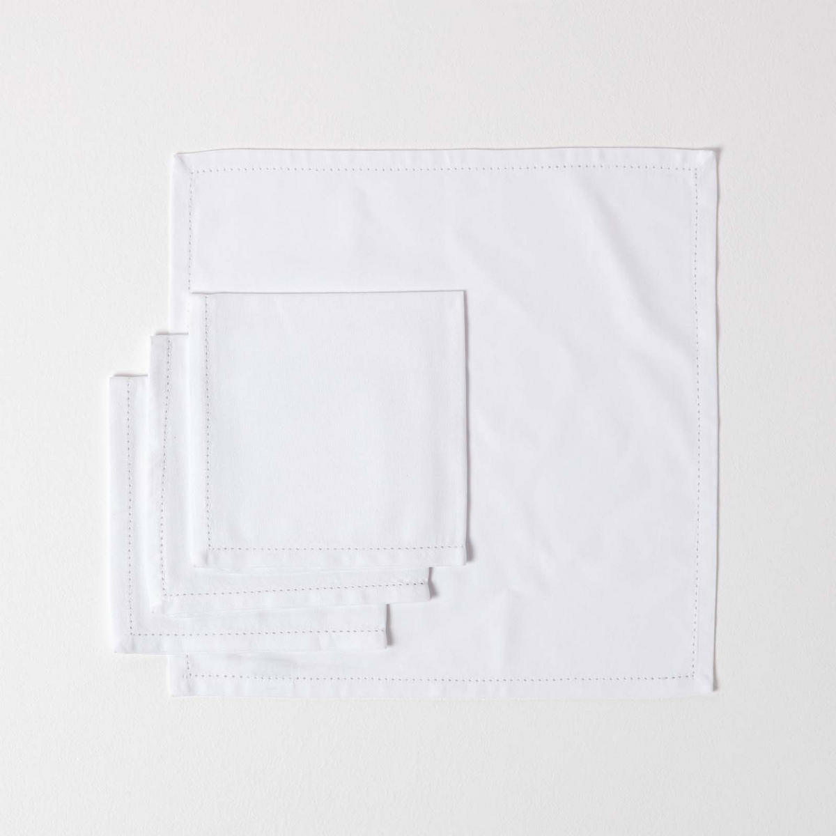 STOFFSERVIETTEN 4er-Set weiß 45/45 cm, 100% Baumwolle - Weiß, Textil (45/45cm) - Homescapes