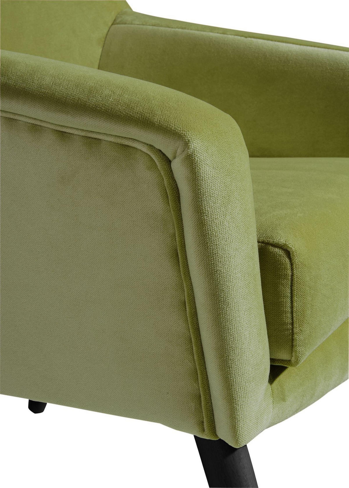 SESSEL Kachka Bezug Samtvelour Buche schwarz / oliv - Buche Kolonial/Olivgrün, Kunststoff (71/81/67cm) - 58aufmkessel