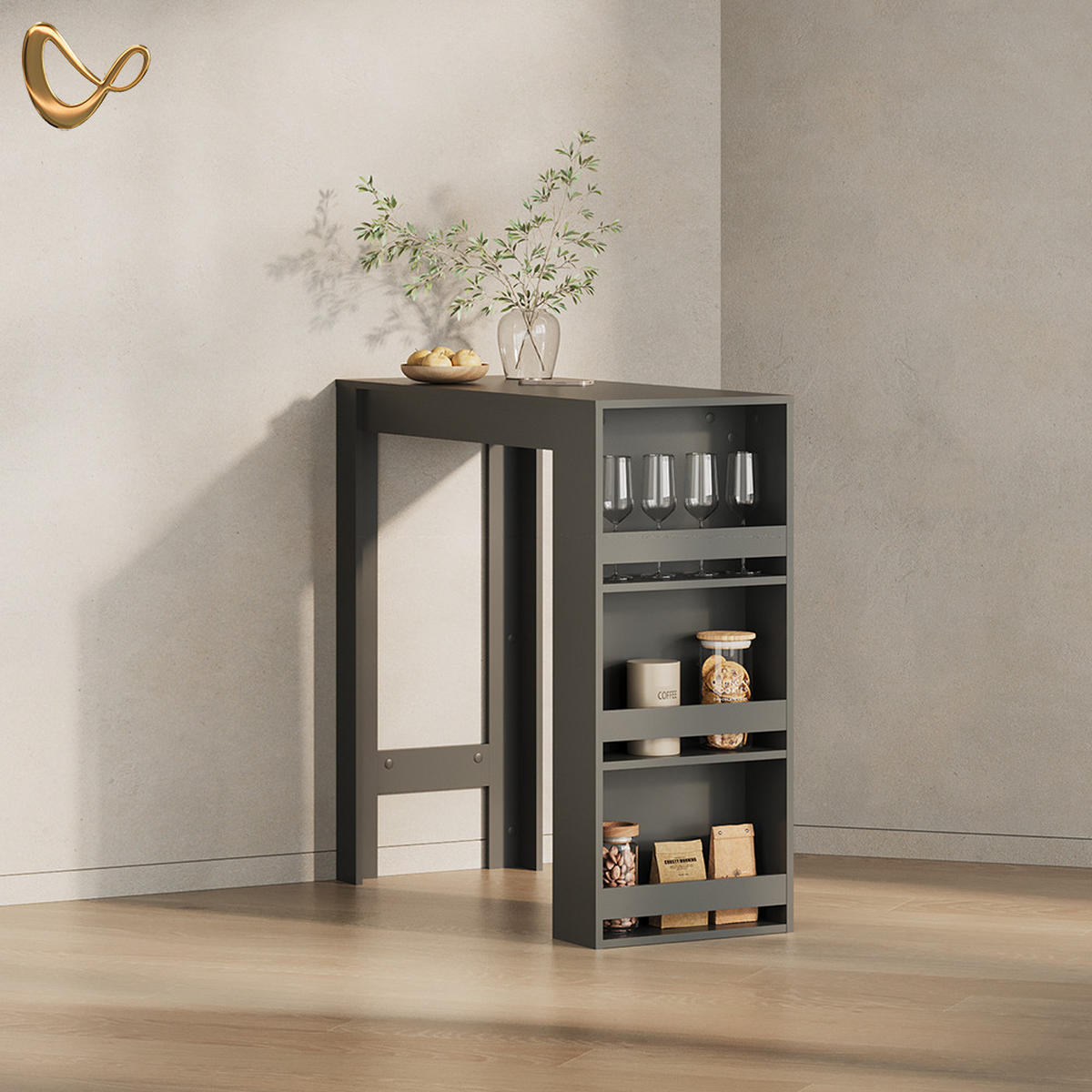 BARTISCH Regusa Anthrazit 45 x 110 cm - Anthrazit, Holzwerkstoff (110/45/106cm) - Livinity®