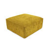 POUF Chenille Stoff Gelb - Currygelb/Schwarz, Holzwerkstoff/Kunststoff (87/46/87cm) - Makamii
