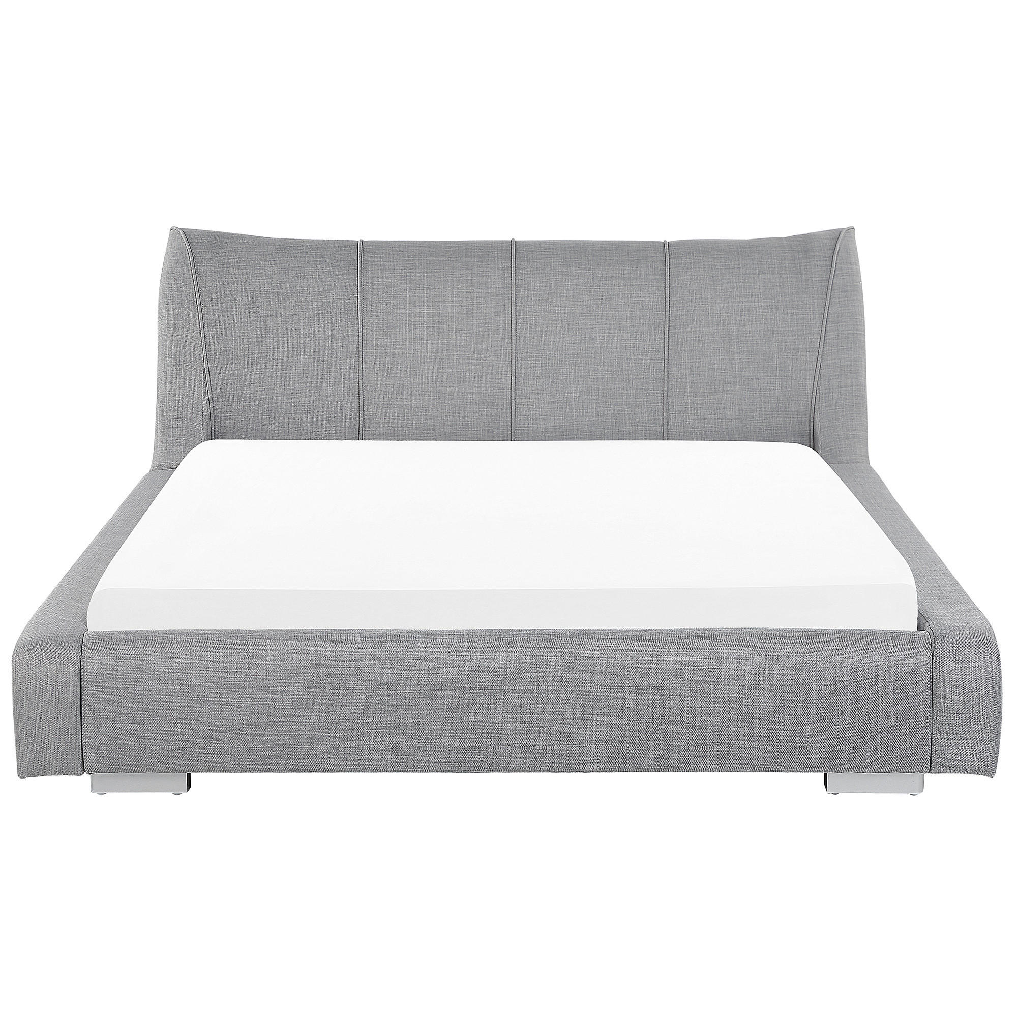 POLSTERBETT 180/200cm Hellgrau Nantes - Hellgrau, Textil (180/200cm) - Beliani