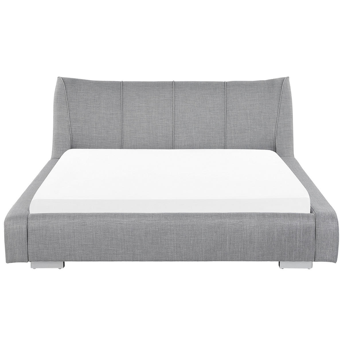 POLSTERBETT 180/200cm Hellgrau Nantes - Hellgrau, Textil (180/200cm) - Beliani