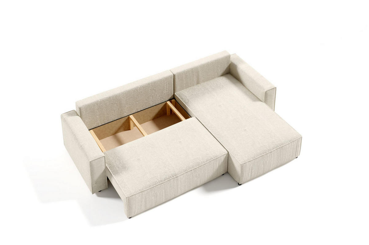 ECKSOFA mit Schlaffunktion Grüne - Grün, Textil (294/185cm) - Furnisell