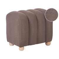 POUF Bouclé Braun Idyllwild - Braun, Textil (49/45/39cm) - Beliani