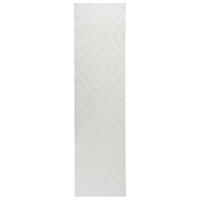 KOBEREC Krémově bílý 80/300 cm Borah - bílá/krémová, textil (80/300cm) - Beliani