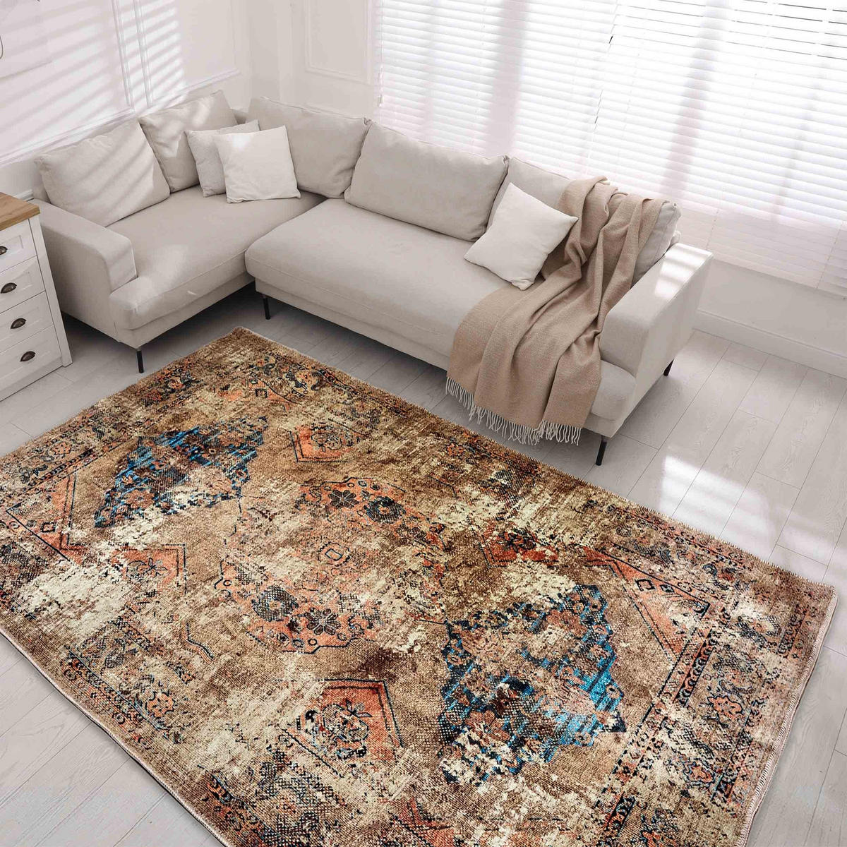 KURZFLORTEPPICH PIPER - Creme, Textil (120/180cm) - Astra