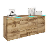 SIDEBOARD Vera 150 mit RGB LED Beleuchtung - Eiche Wotan, Holzwerkstoff (150/66/40cm) - MIRJAN24