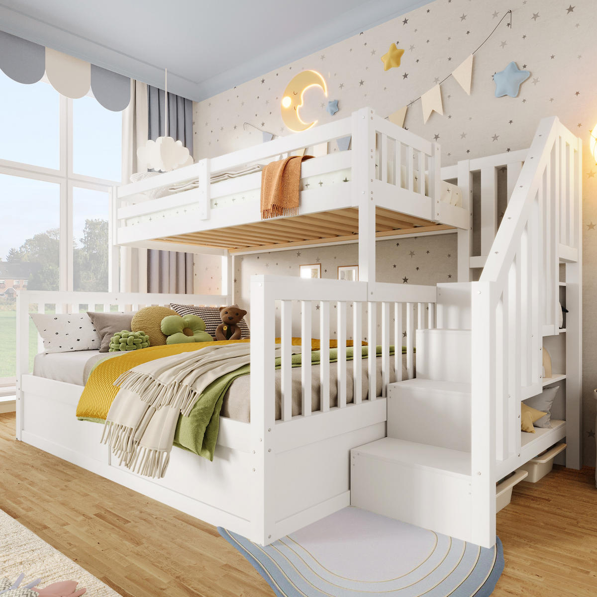 ETAGENBETT 90/200 cm & 140/200 cm Weiß - Weiß, Holz - Raumix