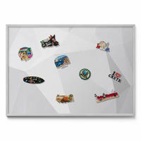MAGNETTAFEL 100x70 cm Weißer Rahmen Regulares Ornamentmuster - Cappuccino, Metall (100/70/0.4cm) - TULUP