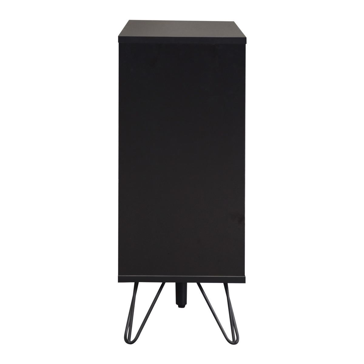 SIDEBOARD DE-37625 90/30/71,5 cm mit Schublade und 3 Türen Braun - Schwarz, Holzwerkstoff (90/71.5/30cm) - ComfortXL