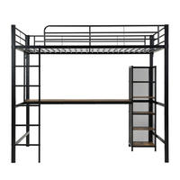 HOCHBETT 90/200 cm Schwarz, Dunkelholz - Walnussfarben/Schwarz, Leder - Raumix