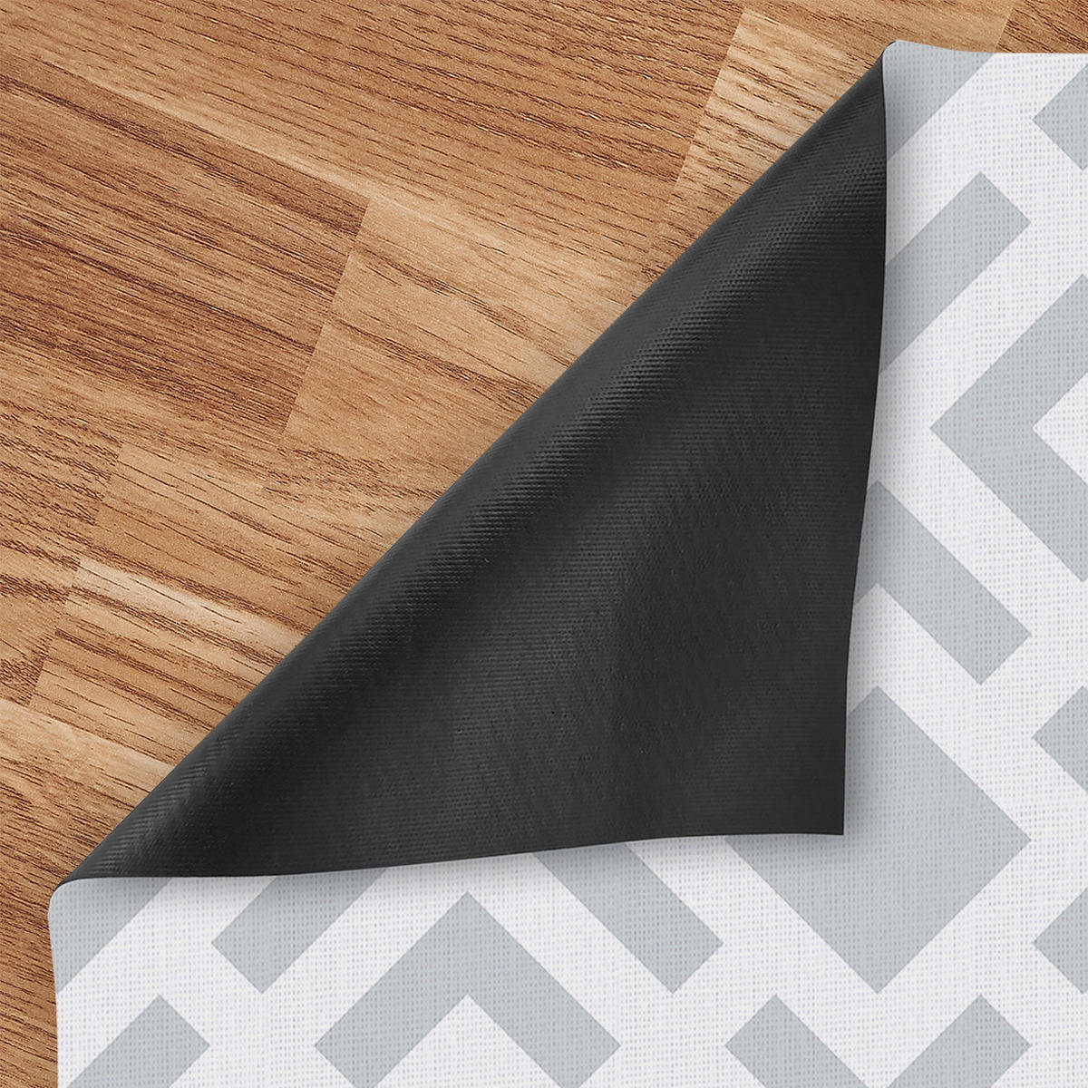 TEPPICH Premium en Vinyle Graue Linien 140x200 cm - Grau, Kunststoff (140/200cm) - STORESDECO