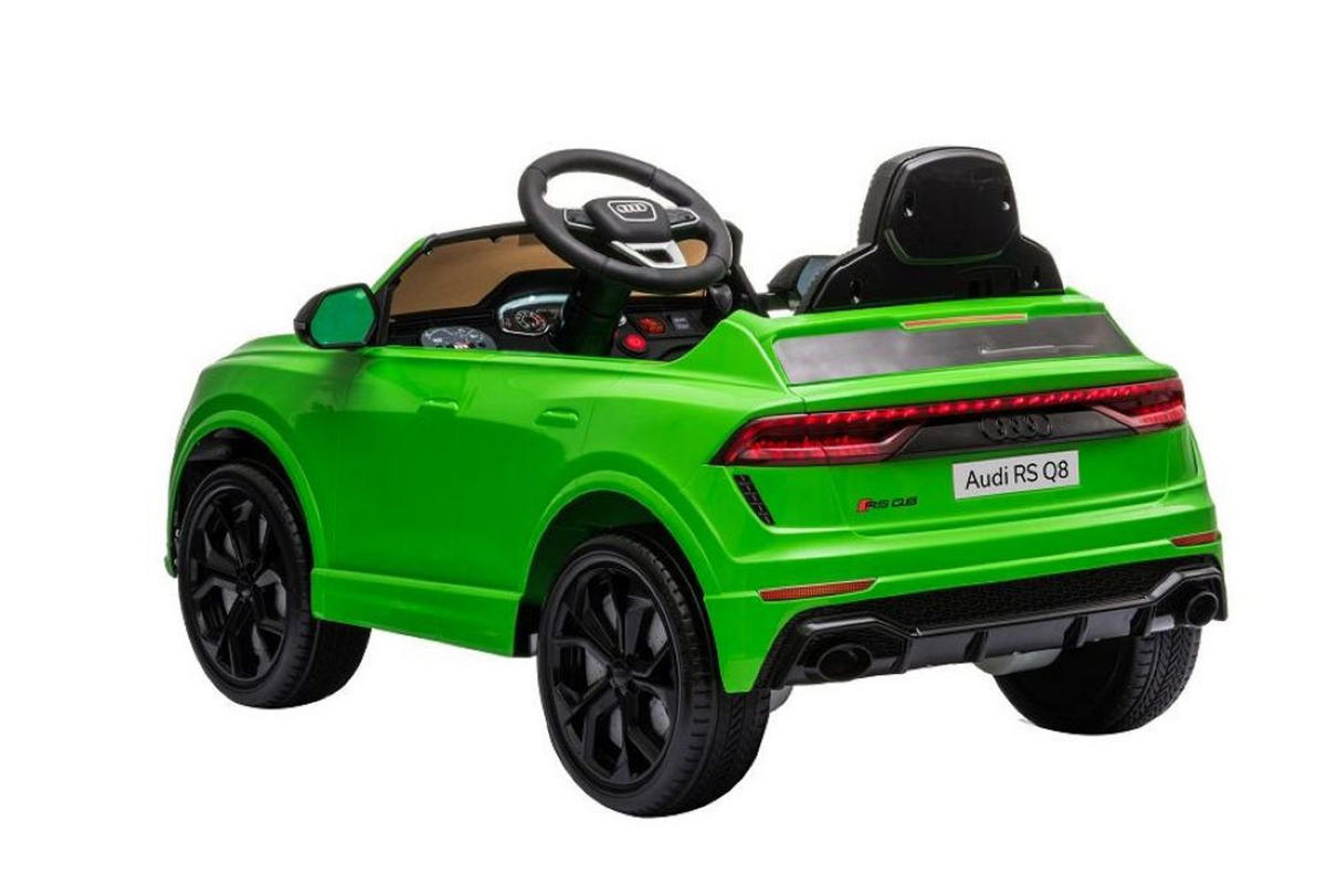 KINDER ELEKTROAUTO Audi RS Q8 grün EVA-Reifen, Kunstledersitz, Fernbedienung, Musik- und USB-Funktion - Grün, Kunststoff (101/62/51cm) - Es-Toys