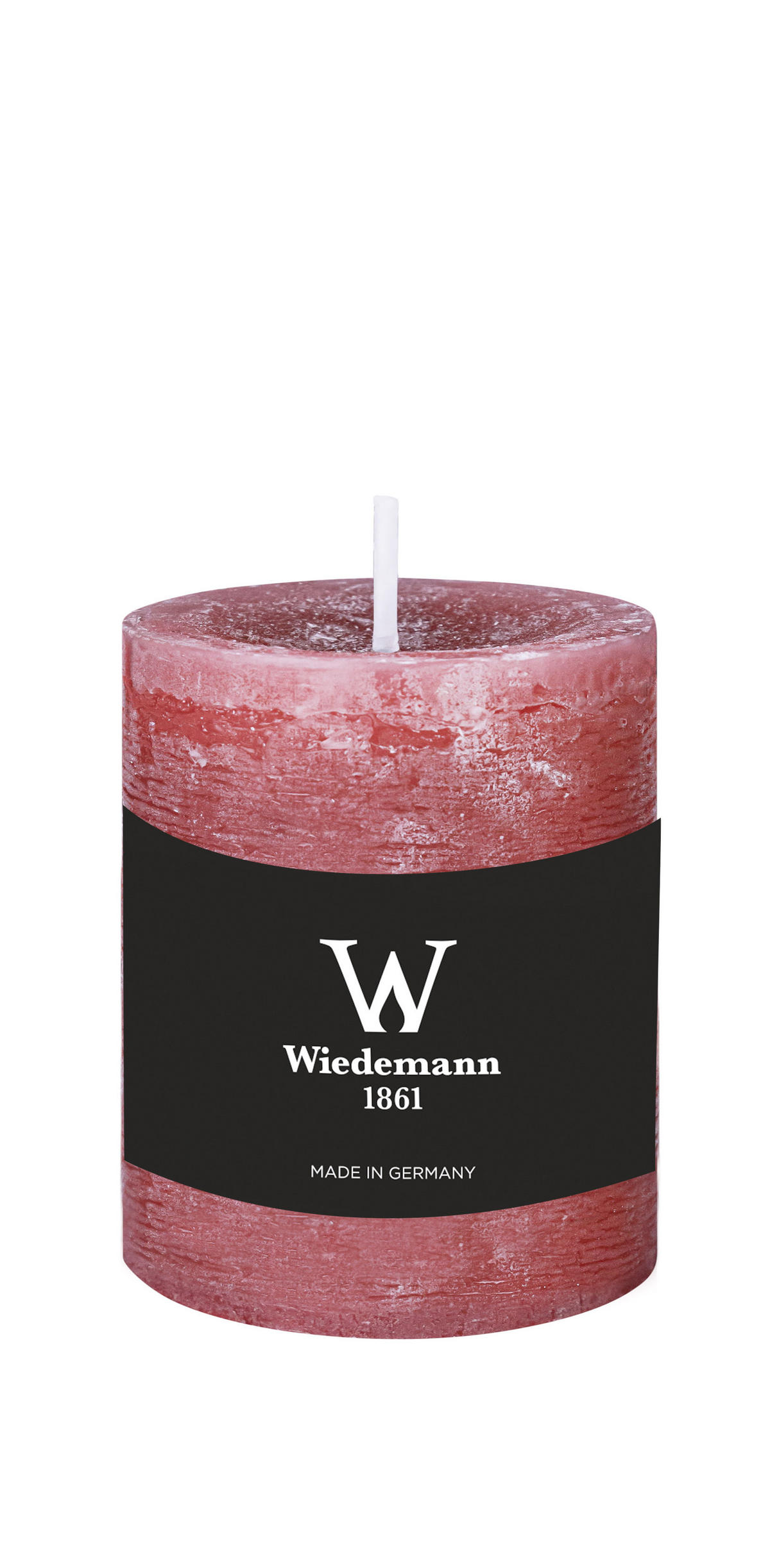 STUMPENKERZE Rustik Marble Style Altrosa 80 x Ø 68 mm, 1 Stück - Altrosa, Paraffin (8cm) - Wiedemann Kerzen