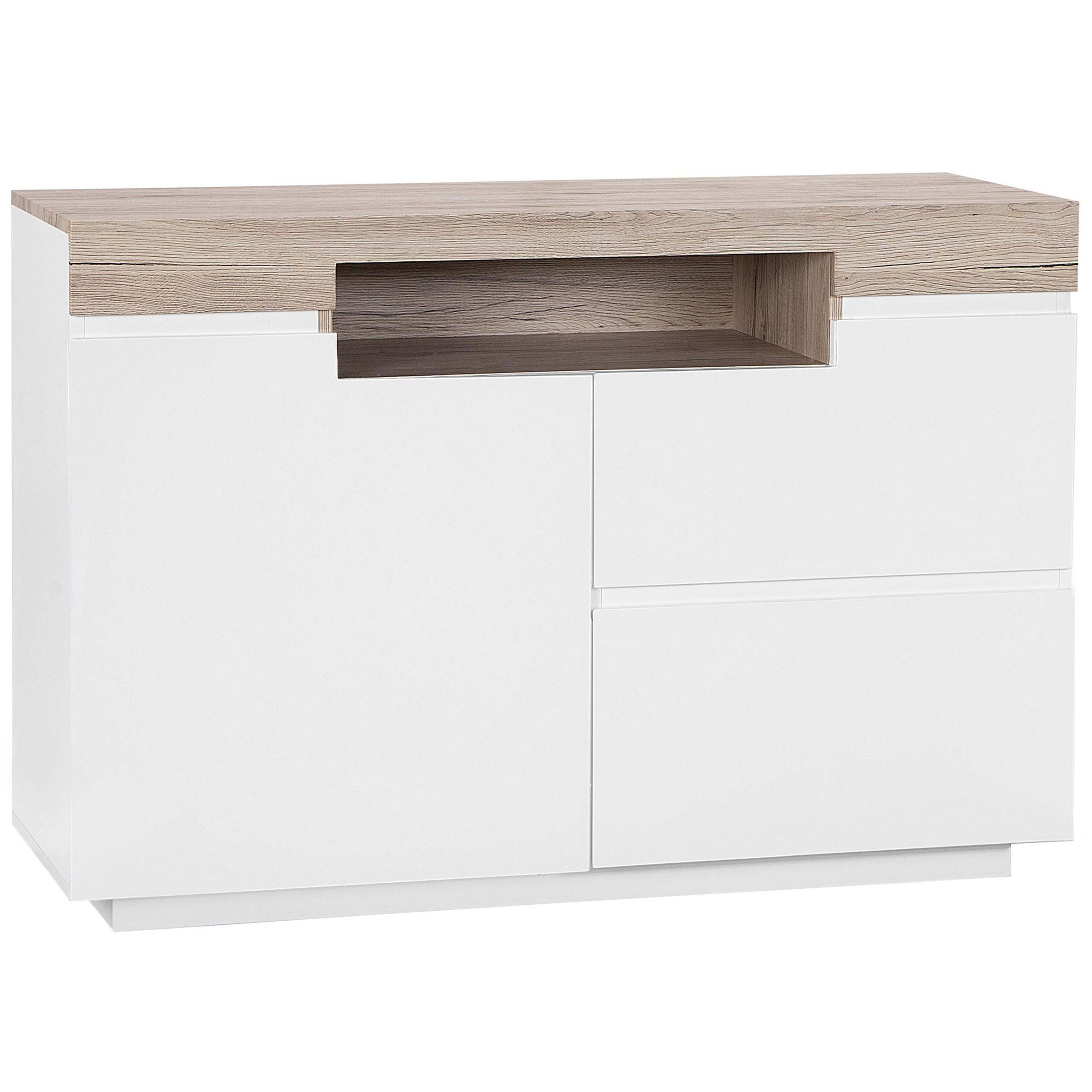 SKŘÍŇ Sideboard Bílá Marlin - bílá, kompozitní dřevo (110/75/40cm) - Beliani