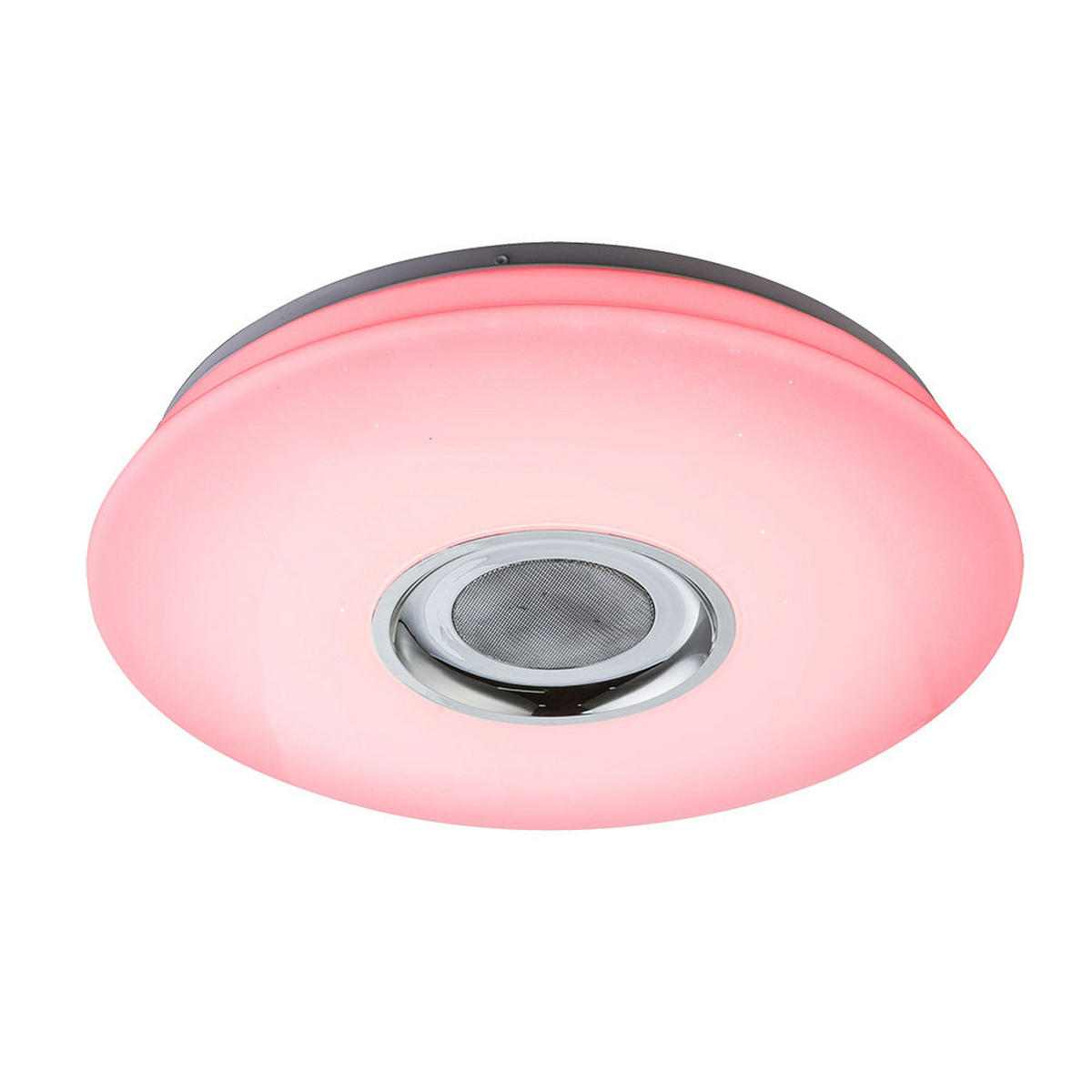 LED DECKENLEUCHTE Weiß mit Bluetooth und Lautsprecher - Weiß, Kunststoff (40/40/7.8cm) - Globo Lighting