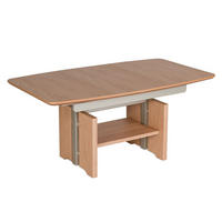 FUNKTIONSTISCH Caren höhenverstellbar und ausziehbar 120(160) x 70 x 54-73 Couchtisch massiv Wildeiche Bianco - Braun, Holz (120/70/54cm) - 58aufmkessel