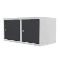 SCHLIESSFACHWÜRFEL 2x Blocky mit Zylinderschloss + 2 Schlüssel 40x40x40cm Lichtgrau/Anthrazitgrau - Anthrazit/Grau, Metall (40/40/40cm) - PROREGAL