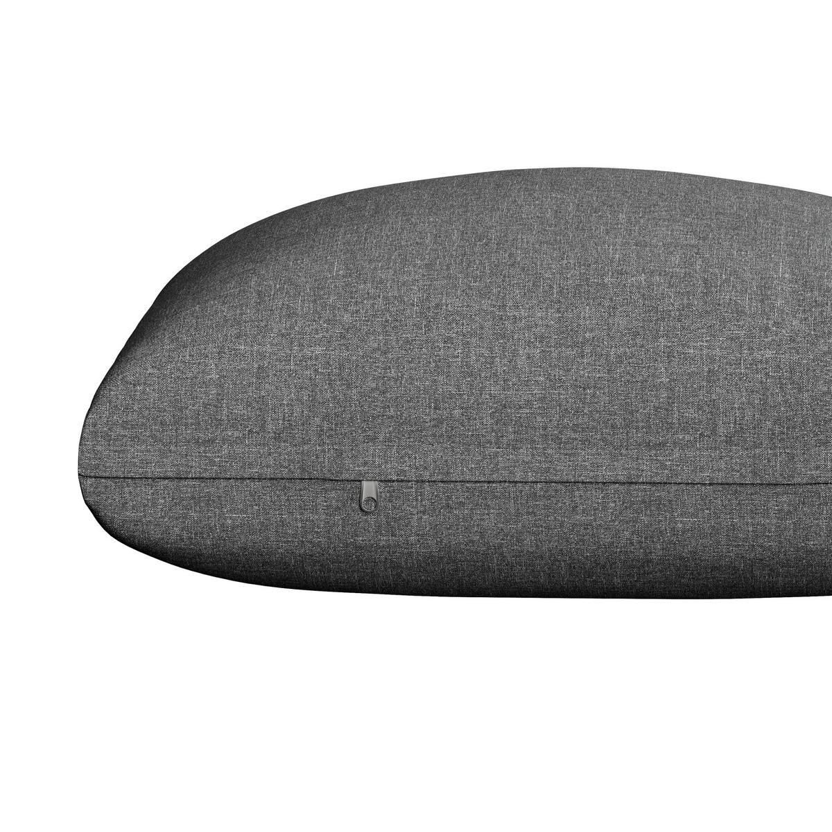 GARTEN-LOUNGE-SET 123/68/86 cm mit 2 Tischen, Kissen und verstellbaren Beinen, verzinktes Metallgestell, Grau - Grau, Metall - Redom