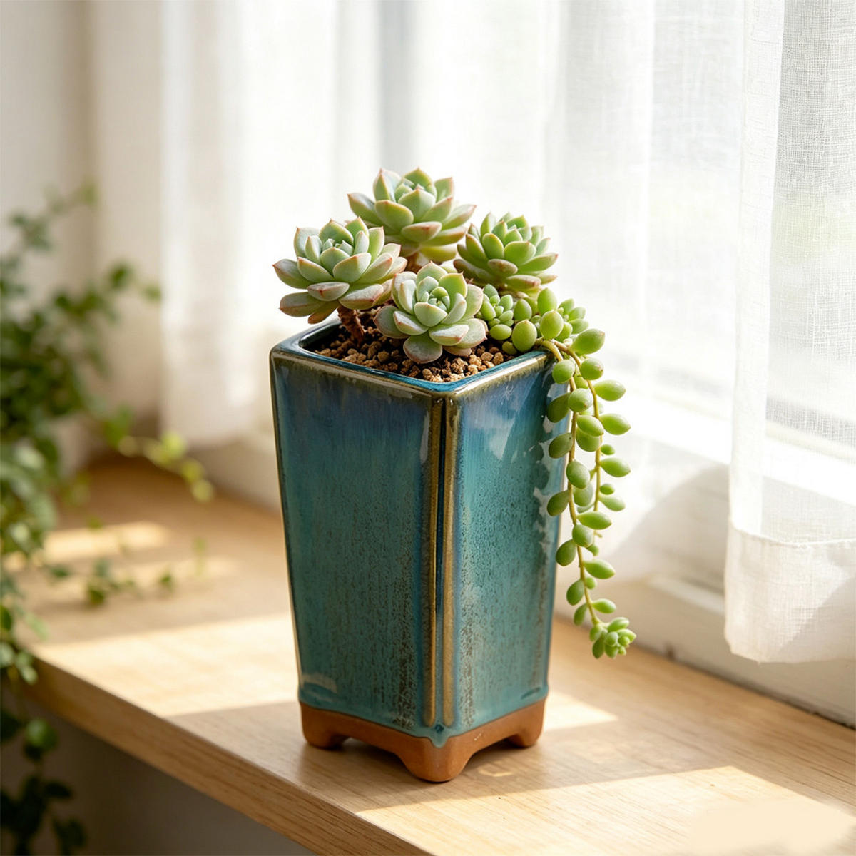 VASE 5,5 x 5,5 x 12,5 cm Keramik - Blau, Keramik (12.5cm) - LIBRATON