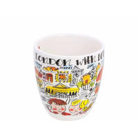 MINI-BECHER London in Bunt - 200 ml - Multicolor, Keramik (0.2L) - Blond Amsterdam