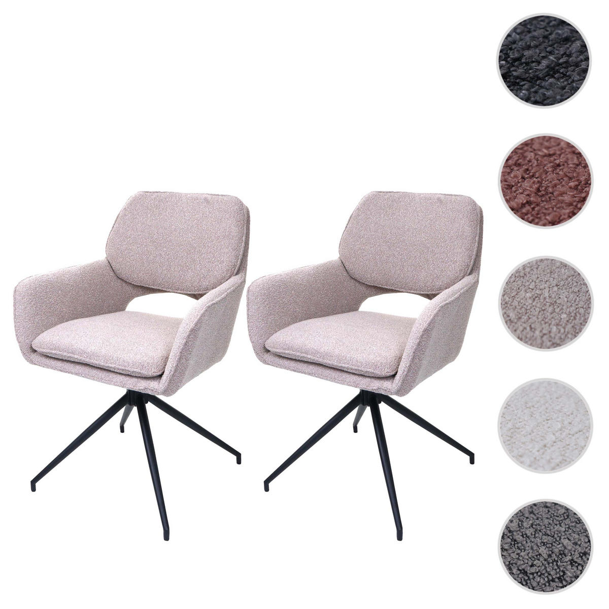ESSZIMMERSTUHL Beige 2er-Set - Beige, Textil (57/86/61cm) - MCW