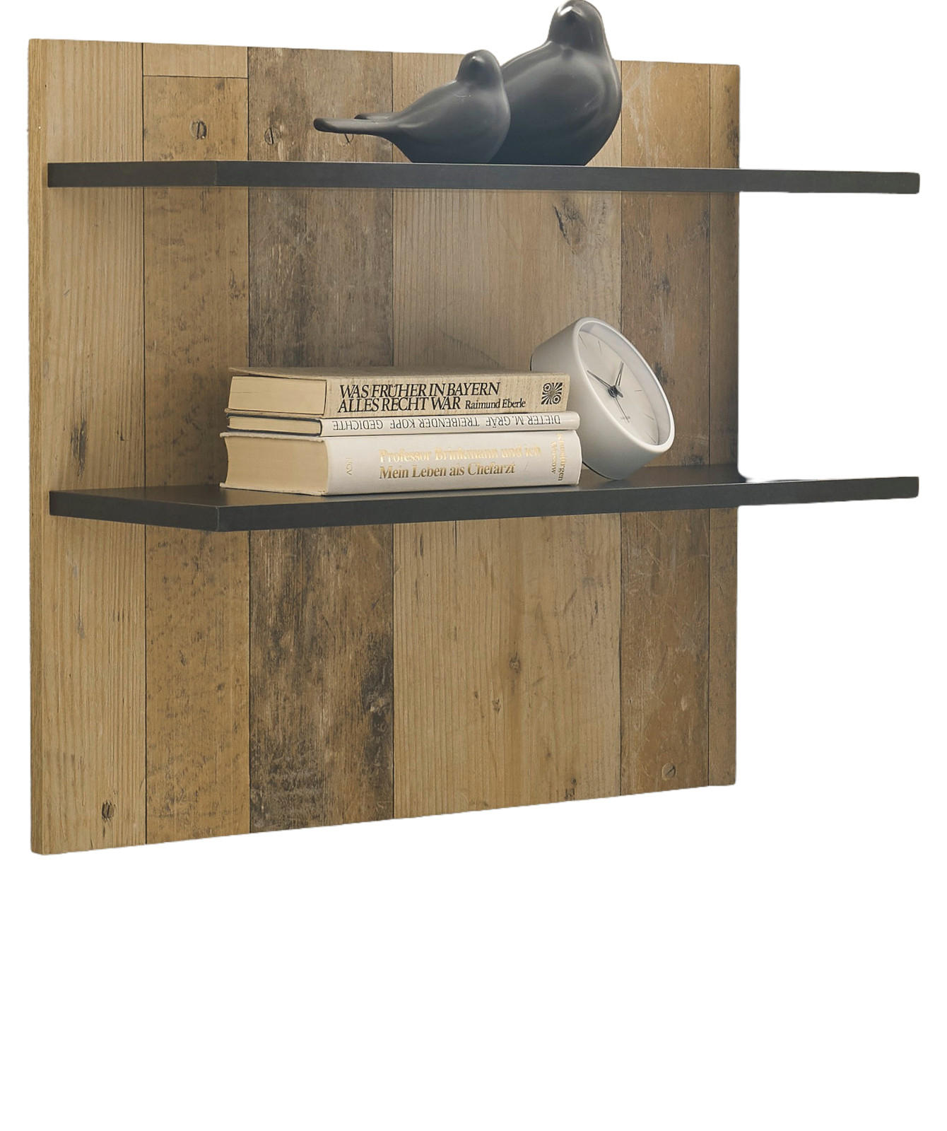 WANDPANEEL Used Wood hell, Anthrazit, Wandboard 60 x 54 cm - Eichefarben/Anthrazit, Holzwerkstoff (60/54/22cm) - Furn.Design