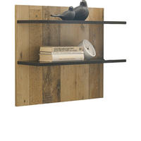 WANDPANEEL Used Wood hell, Anthrazit, Wandboard 60 x 54 cm - Eichefarben/Anthrazit, Holzwerkstoff (60/54/22cm) - Furn.Design