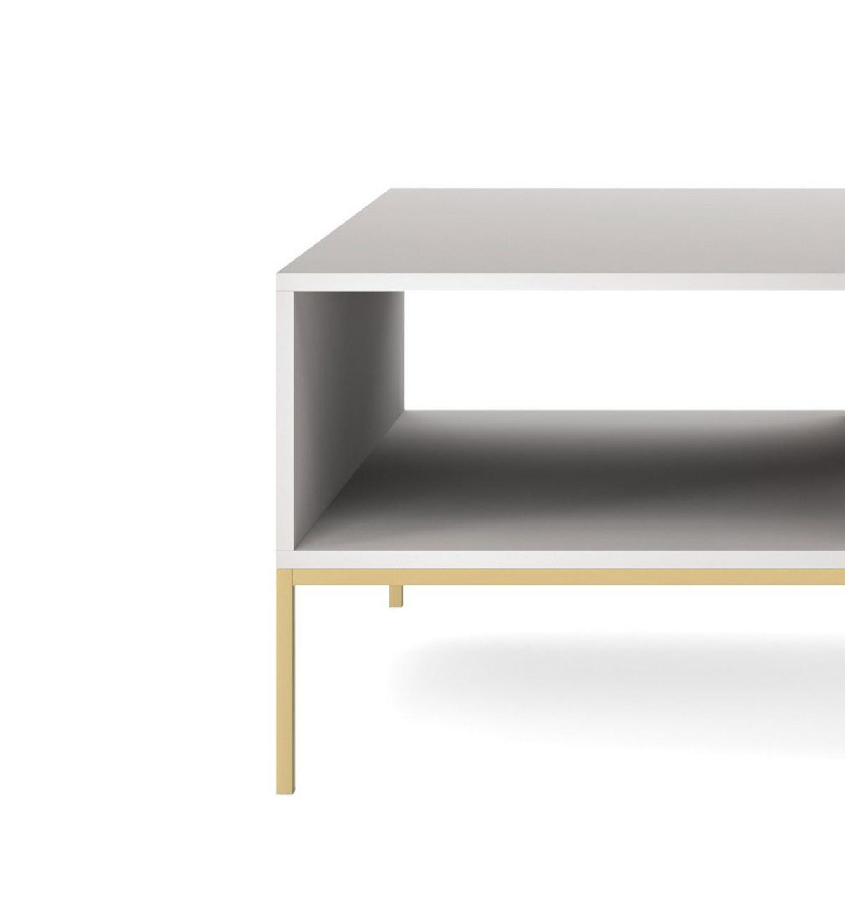 COUCHTISCH NOVA - L104, goldenen Akzenten, 104x68x46 cm Grau - Goldfarben/Graphitfarben, Holzwerkstoff/Kunststoff (68/104/46cm) - DomoHome