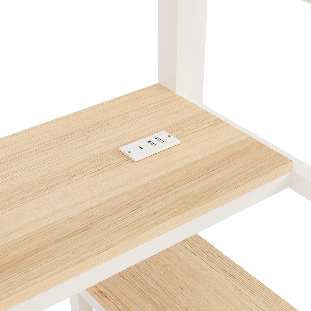 HOCHBETT Eisen 140/200 cm Weiß - Weiß, Metall - Raumix