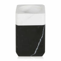 ZAHNBÜRSTENHALTER BLACK & WHITE - Schwarz, Stein (7.1/11.1/7.1cm) - MÖVE