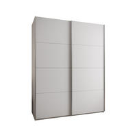 SCHWEBETÜRENSCHRANK 245,5/190/64 2-türig - Silberfarben/Weiß, Holz/Metall (190/245/64cm) - Abiks Möbel