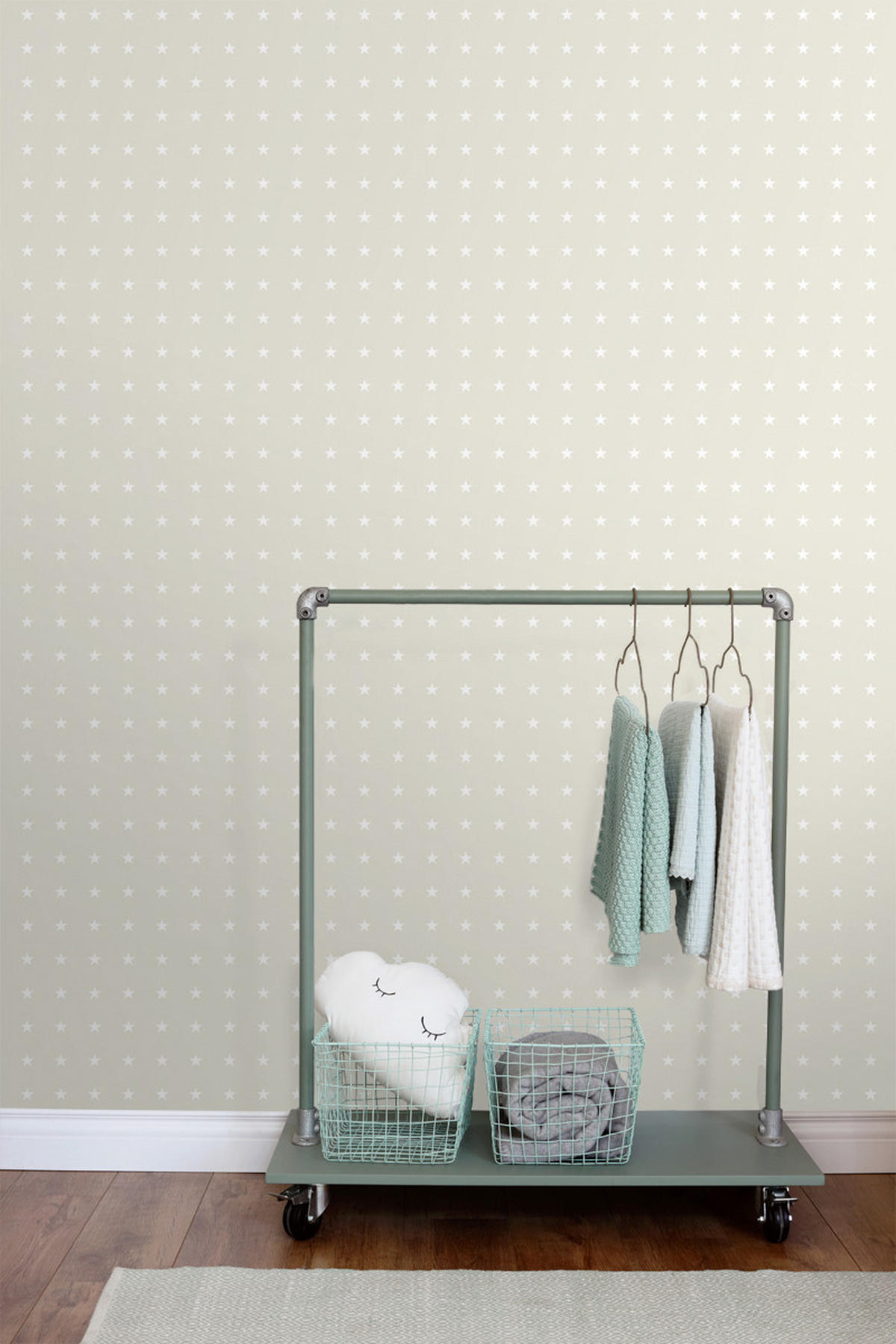 TAPETE Sterne 53 cm x 10.05 m - Beige, Papier (53/0.1cm) - ESTAhome