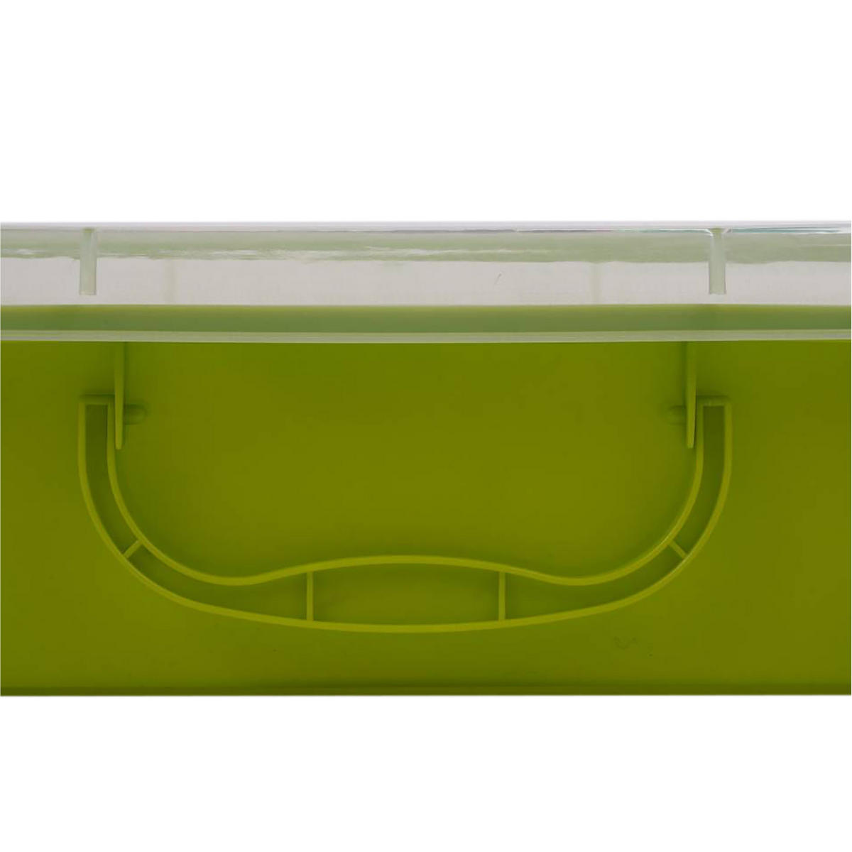 SANDLÅDA Ljusgrön 2-pack med lock - Grön, Plast (25/38/8cm) - Relaxdays