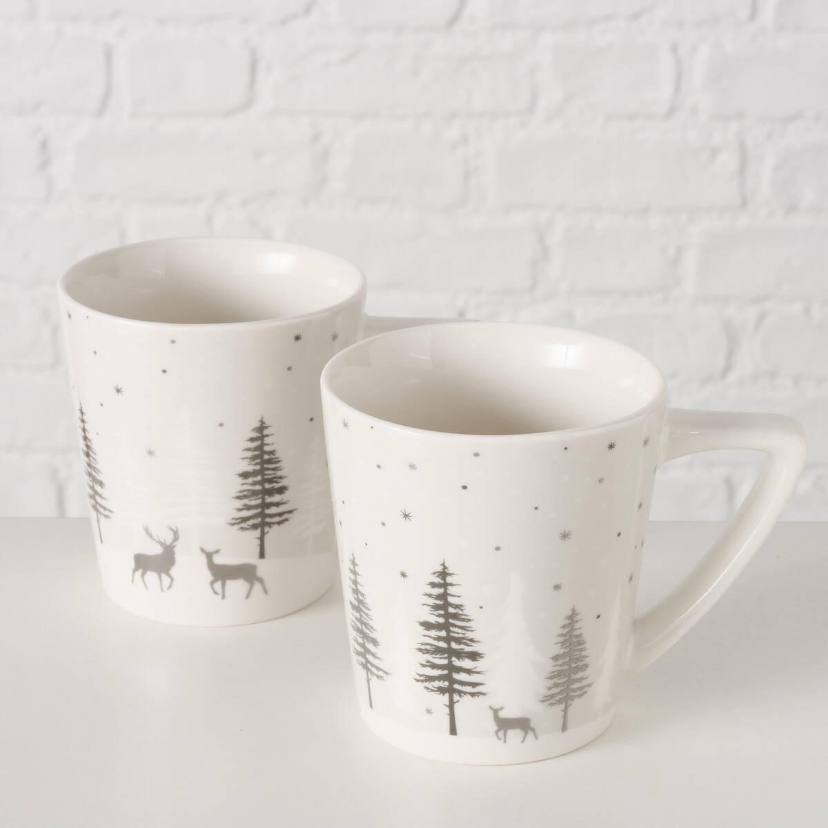 BECHER Vancouver 300 ml - Grau, Keramik (300L) - Boltze Home