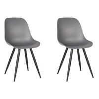 ESSZIMMERSTUHL Monza Grau 54/46/88 cm 2er-Set - Grau, Kunststoff (46/88/54cm) - LABEL51