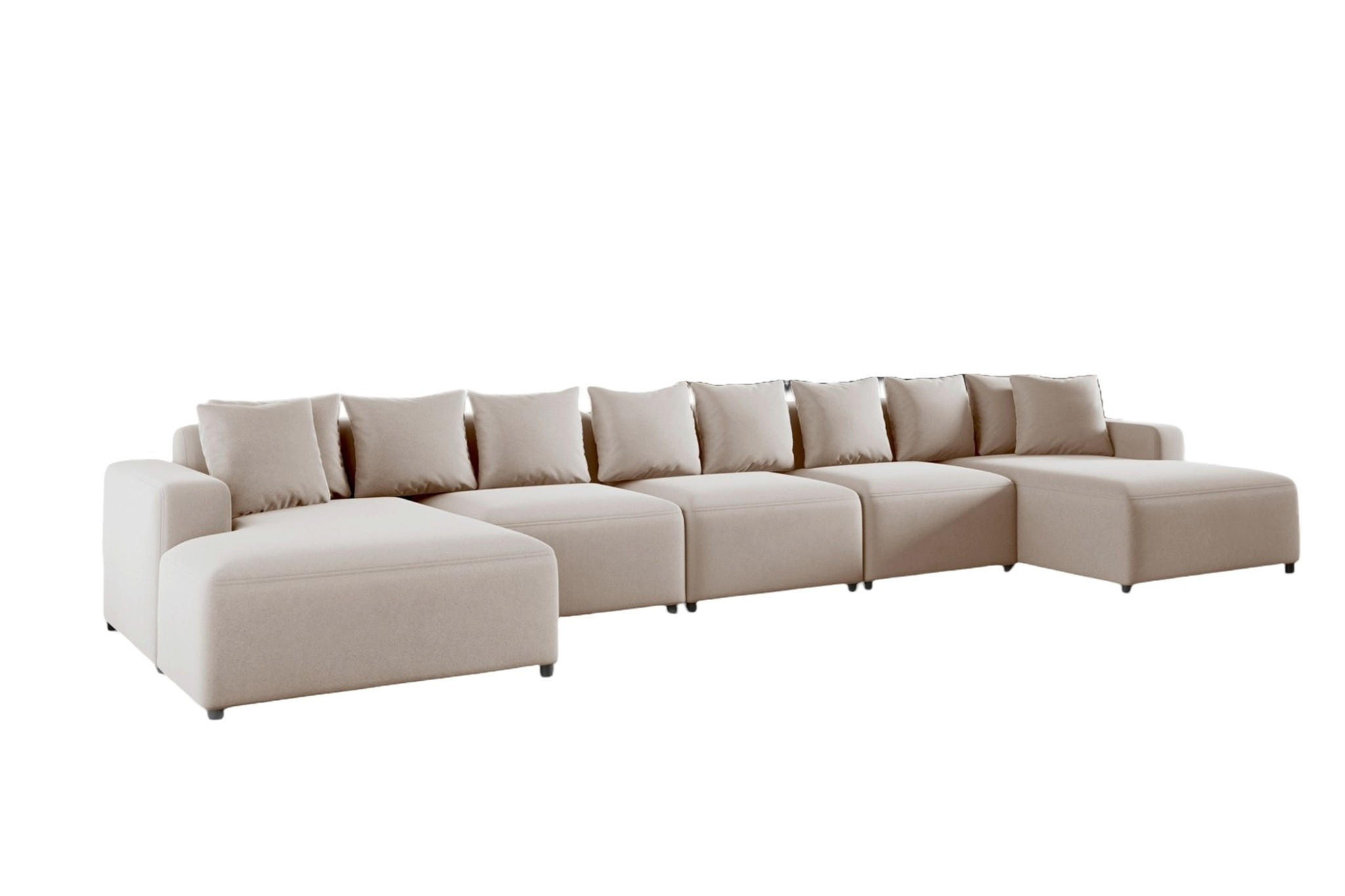 WOHNLANDSCHAFT Megan Xl In Salvador - Beige, Holzwerkstoff/Textil (517/75/165cm) - Fun Möbel