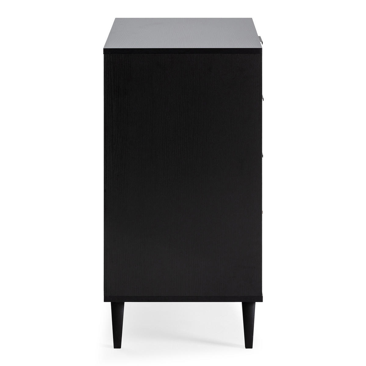 KOMMODE 80/76/40 Kalma Schwarz/Eichenfarbe - Schwarz, Holzwerkstoff (80/76/40cm)