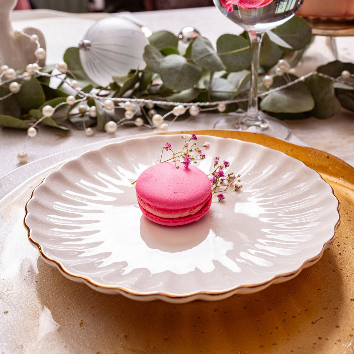 ESSTELLER Melida mit Goldrand 27 cm 6er-Set - Weiß, Keramik (27/27/1cm) - Homla