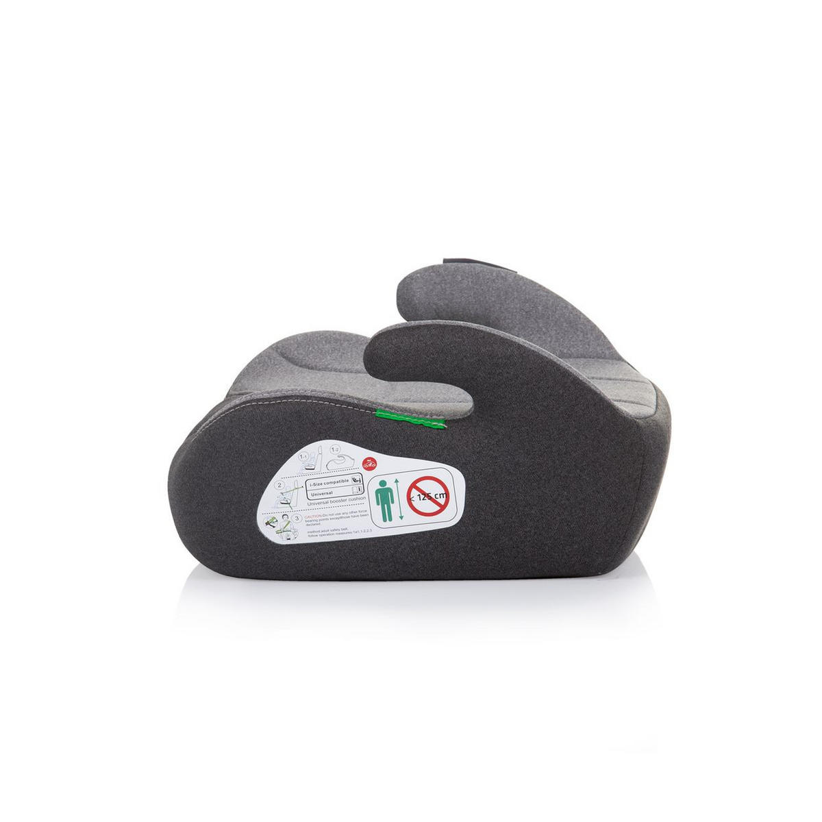 KINDERSITZERHÖHUNG i-Size Uty grau (125-150cm) Gruppe 3, Bezug waschbar - Schwarz/Grau, Kunststoff (41/20/40cm) - Chipolino