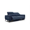 SOFA AVENA 3-Sitzer mit 2 Relaxfunktionen, dunkelblau - Dunkelblau, Holzwerkstoff/Textil (204/80/108cm) - Courtois Laville