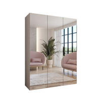 DREHTÜRENSCHRANK 202/150/52 3-türig - Beige/Schwarz, Holz/Metall (150/202/52cm) - Abiks Möbel