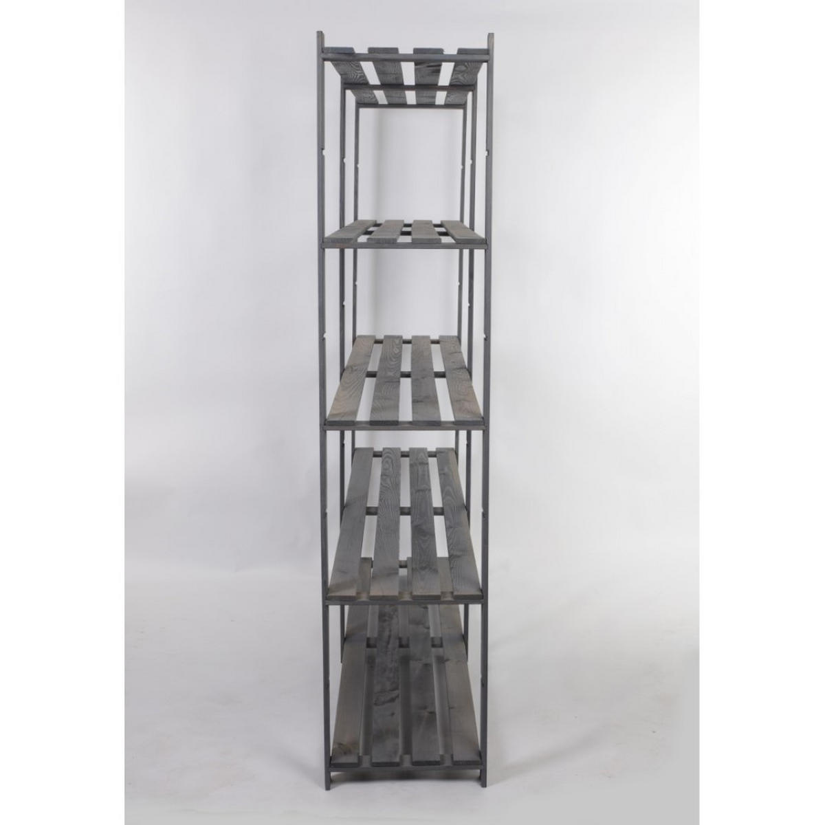 HOLZREGAL PINEPEAK 170x170x38cm 5 Fachboden 1,2cm dickes Kiefernholz Grau - Grau, Holz (170/170/38cm) - PROREGAL